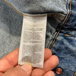 Old Navy Women Denim Trucker Jacket Medium Blue Jean Classic Button Distressed thumbnail 10