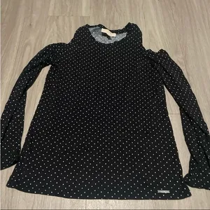 Michael Kors Black and White Polka Dot Blouse thumbnail 1