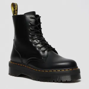 Dr. Martens Jadon Hi Polished Smooth Boots Leather Black 6 Platform Grunge Edgy thumbnail 1
