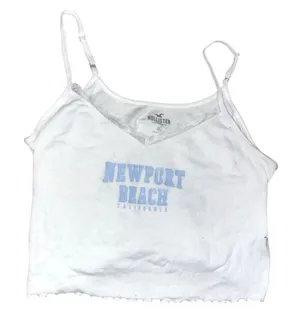 Hollister Newport Beach lace trim crop top thumbnail 1