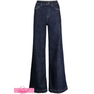 Spanx Shape Every Wear Wide Leg Jeans Raw Indigo High-Rise Waist Shapewear Denim thumbnail 7