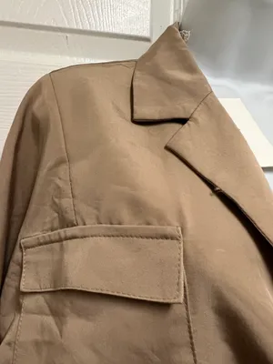 Khaki Utility Crop Shirt thumbnail 5