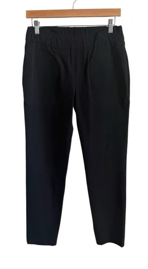 KUHO Minimalist Black Pull On Tapered Ankle Trousers Womens 29 Waist thumbnail 1