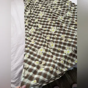 Urban Outfitters Brown Checkered Floral Maxi Dress thumbnail 8