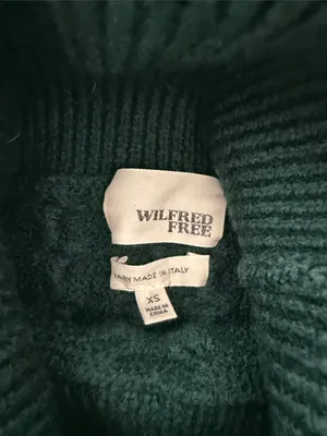 Aritzia Wilfred Free Lin Sweater 100% Wool Roll Neck Green XS thumbnail 10