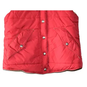 Roxy Reversible Puffer Vest Women Red Tan Excellent Western Corduroy Quilted thumbnail 5