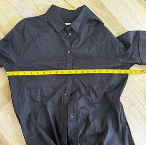Woolrich black 100% cotton tied-waist poplin shirt dress NEW thumbnail 7