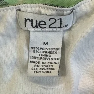 Rue21 Mini Dress Womens M Green Pink Plaid Mesh Bow Sheer Lined Coquette Y2K thumbnail 5