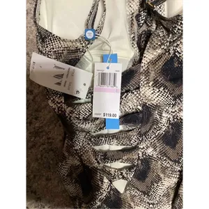 New. BLEU Rod Beattie snake print plunge swimsuit. Size 6. Retails $119 thumbnail 8