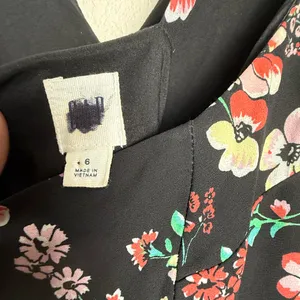 Gap Women‎ Size 6 Maxi Sleeveless Floral Summer Black Dress thumbnail 7