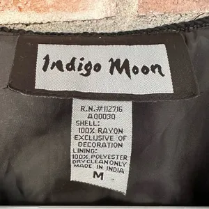 Indigo Moon Vintage Embroidered Jacket Women’s Medium Green Forest Witchy Boho thumbnail 5