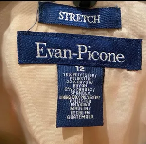 Retro 70s Striped Multicolor Zip Blazer Evan Picone Tan Yellow Orange 12 thumbnail 7