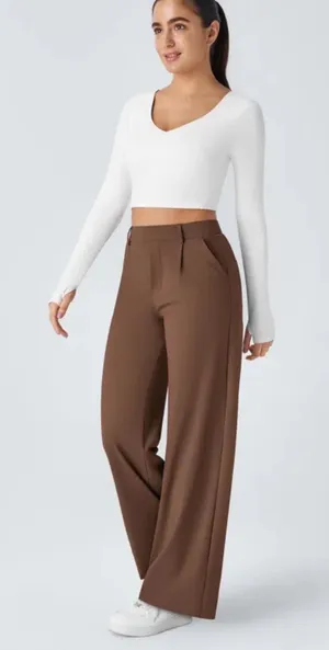 Halara Flex™ DayStretch High Waisted Pocket Straight Leg Work Pants Size Large thumbnail 1