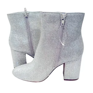 Madden‎ Girl Riving GF Ankle Boots Women 8.5 Silver Metallic Y2K Holiday Glam thumbnail 5