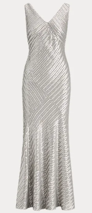 Lauren Ralph Lauren | Gray Pearl Sequin Dress thumbnail 1