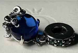 Pandora Blue Crab Dangle Charm S925 Blue Murano Glass Ocean Sea Life thumbnail 1