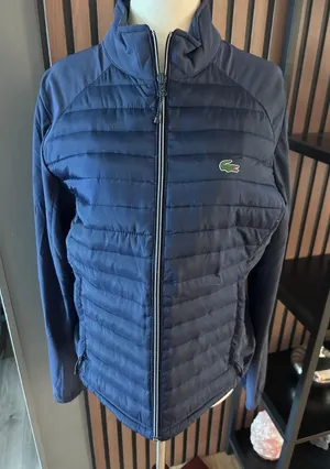 Women's Lacoste Sport Down Technical Golf Jacket size 40 or M blue sides stretch thumbnail 1