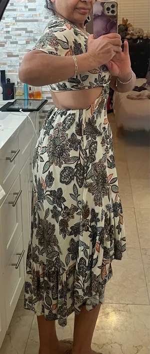 RusttyDustty Floral Print Midi Dress thumbnail 1