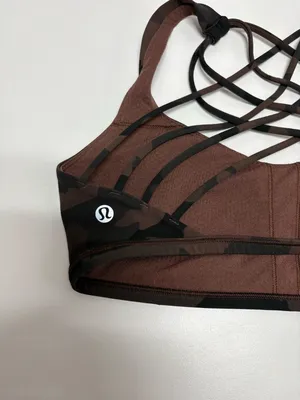 Lululemon Free To Be Bra Wild Camo Brown Bra - Size 6 ( No Tag size-Yes Dot Size thumbnail 6