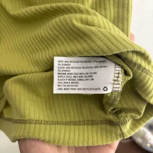 Wild Fable‎ Lime Green Dewey Cannabis Co Patch Ribbed Ringer Crop Baby Tee Small thumbnail 7