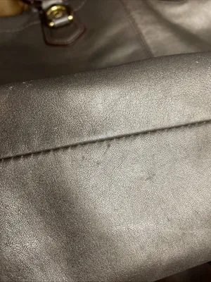 Coach Ashley Satchel Style F15513 Metallic Bronze Leather Carryall Shoulder Bag thumbnail 14