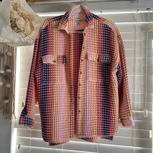 Urban outfitters Colorful Textured Shacket 70s Retro Indie Boho Size XS thumbnail 1