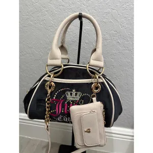 Juicy Couture Dreamy Juicy Satchel in Black Liquorice Rhinesones NEW thumbnail 2