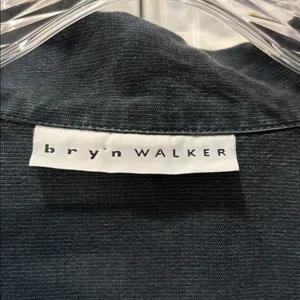 Bryn Walker Long Sleeve Button Up Jacket Size L Black Tencel Pockets Lagenlook thumbnail 6