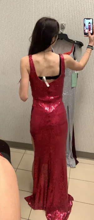 Magenta Prom Dress thumbnail 4