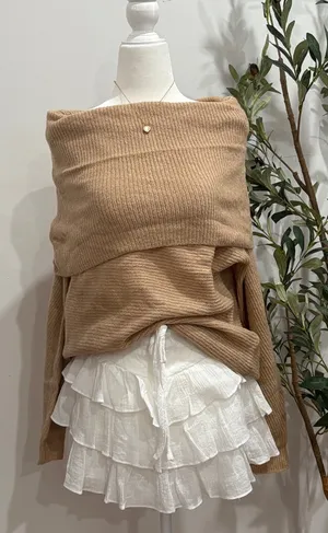 Bluivy Tan Knit Sweater Size undefined thumbnail 1