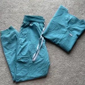 Figs set!! Xs top and small pants!! Like new! thumbnail 1