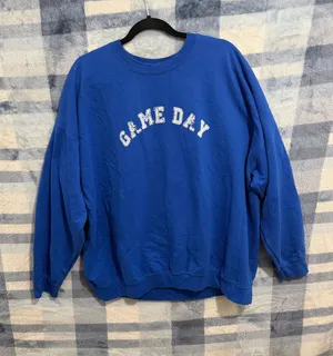Shop Stevie Royal Blue Game Day Sweatshirt L thumbnail 1