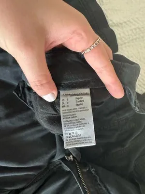 American Eagle Cargo Pants Black high-waisted wide Leg thumbnail 3
