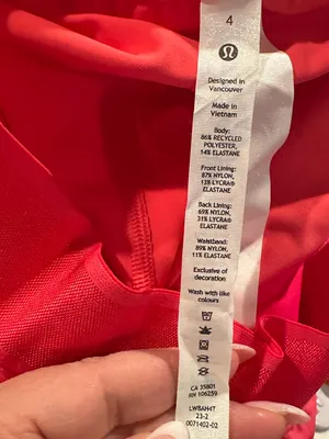 LULULEMON Pink Court Rival High Rise Tennis Skirt Shorts attached 4 thumbnail 7