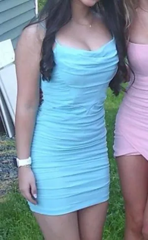 Hello Molly Light Blue Mini Dress thumbnail 1