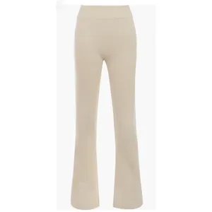 HOUSE OF CB Nereida Cream Knit High Rise Flared Pull-On Dress Pants XS thumbnail 2