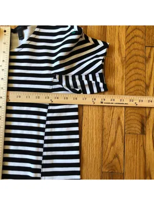 J. Crew NWOT Women's Short Sleeve Black White Striped Cotton Tunic Dress Size S thumbnail 6