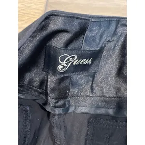 Guess Straight‑Leg Cropped Pants Size "29 Black Cotton Modern Fit thumbnail 8