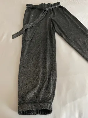 & Other Stories NWOT Peach Metallic Glitter Paperbag Joggers - Fits L/M 🪩 thumbnail 5