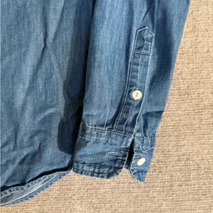 Abercrombie and Fitch Women's Blue Denim Button-up Long-sleeve Shirt - Size XS thumbnail 2