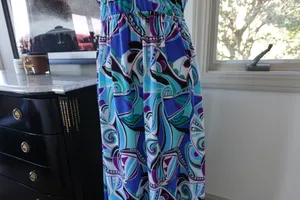 Halter swirl print maxi sun dress thumbnail 3