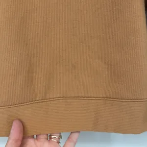 Madewell MWL Ribbed Funnel Neck Sweatshirt Pullover‎ Tan Brown M thumbnail 3