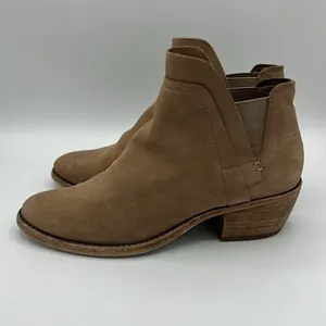 Dolce Vita Leather Ankle Booties Sz‎ 8 A21 Tan thumbnail 3