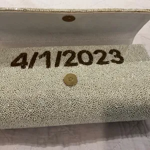 PRETTY ROBES Custom Hand Beaded Clutch Bridal Wedding Bride Bag thumbnail 2