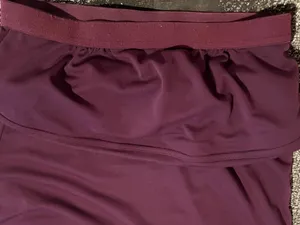 Womens 3/4 Vintage Express Y2K Strapless Asymmetrical Hem Maxi Dress Plum Purple thumbnail 7