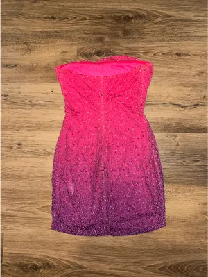 Oh Polly Mini Dress Embellished pink and purple thumbnail 2