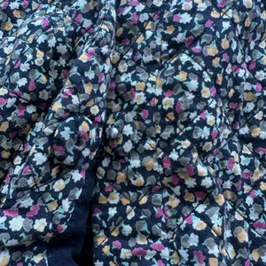 SAINT Tropez OanaSZ Quilt Vest M floral print sleeveless belted Pockets thumbnail 10