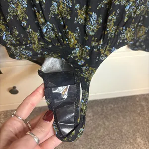 Free People Turnt bodysuit Black green floral large thumbnail 4
