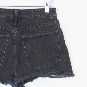 Zara High Rise Button Fly Distressed‎ Denim Shorts Womens Size 4 thumbnail 5