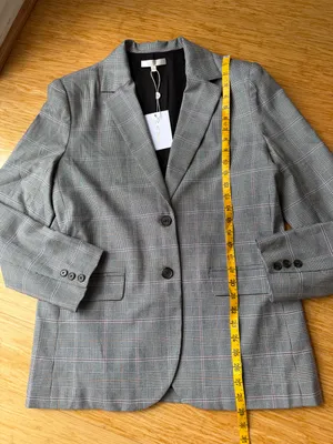 WAYF NWT Gray Plaid Oversized Blazer Pink Windowpane M thumbnail 8